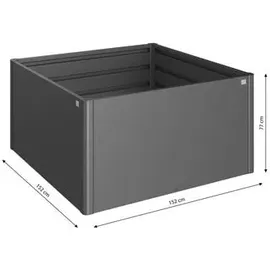 Biohort Hochbeet 152 x 152 x 77 cm Dunkelgrau-Metallic