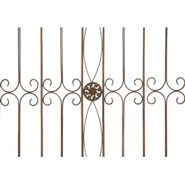 CLP Gartenzaun 124 x 116 cm Antik Braun/Metall