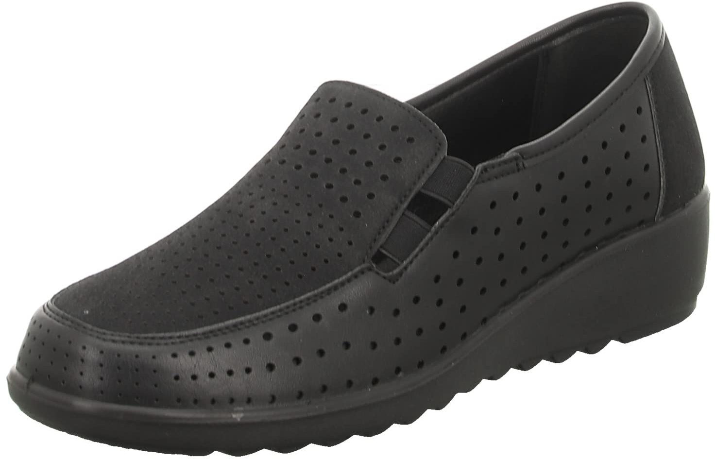 Donna Andrea 264-699K-BK Damen Slipper Halbschuh gelocht oder geflochten, Größe 40 - 40 EU