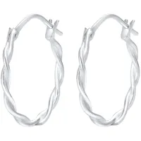 Elli Ohrringe Damen Creolen Basic Gedreht in 925 Sterling Silber