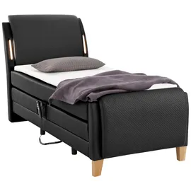 Home Affaire Boxspringbett »Messina2« Liegekomfort elektrisch Verstellbar schwarz