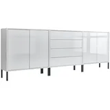 MID.YOU Sideboard Mailand Set 5 Weiß