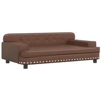 SYFAXTM Kindersofa Braun 90x53x30 cm Kunstleder - Braun