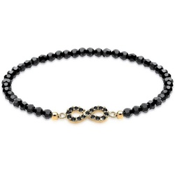 Elli Armband Infinity Kristalle 925 Silber Noir, Infinity schwarz 18