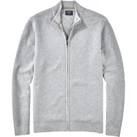 Olymp Herren, Strickjacke grau unifarben, grau, NOS