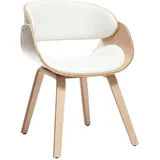 miliboo Design-Stuhl Kunstleder weiß