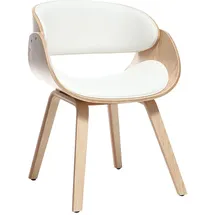 miliboo Design-Stuhl Kunstleder weiß