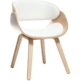 miliboo Design-Stuhl Kunstleder weiß