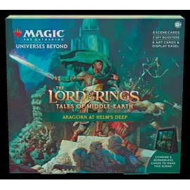 Wizards of the Coast Magic the Gathering - The Lord of the Rings: Tales of Middle-earth Scene Box mit Aragorn at Helm's Deep