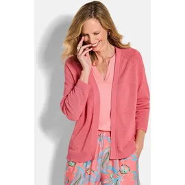 GOLDNER Strickjacke mit Strickbandblende Rot 20