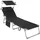 Tectake tectake® Sonnenliege, klappbar, 4-fach verstellbare Rückenlehne mit Kopfpolster, 190 x 68 x 28 cm, mit Seitentasche