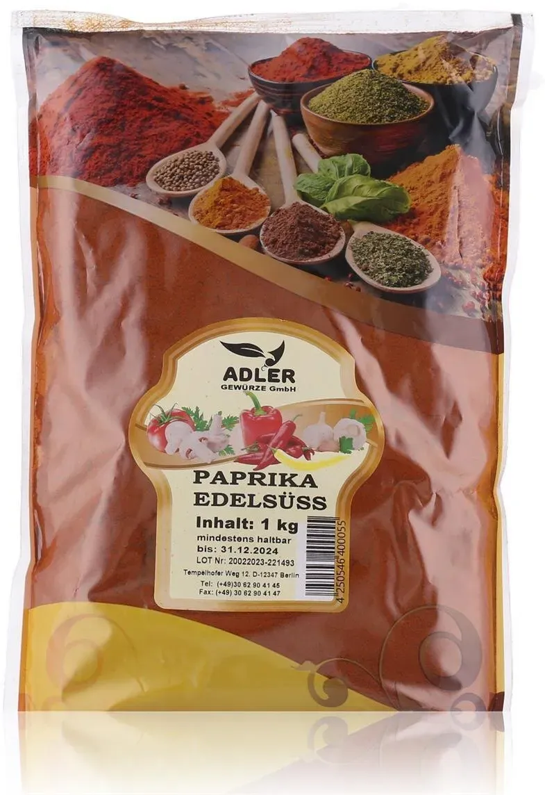 Adler Gewürze Paprika Edelsüß Pulver 1000g