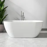 evineo ineo4 Freistehende Badewanne für individuelle Ab- und Überlaufsysteme L: 170 B: 75 cm, BE4016WH,