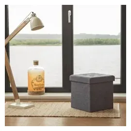 Relaxdays Hocker mit Stauraum 10019047_709 grau