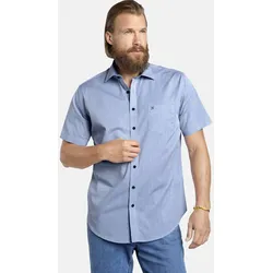 Kurzarmhemd JAN VANDERSTORM "Doppelpack Hemd EVIN", Herren, Gr. 7XL, blau (weiß hellblau), Obermaterial: 100% Baumwolle CO., unifarben, casual, comfort fit normal, Kurzarm, Hemden