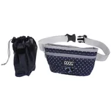 DOOG Leckerlibeutel Treat Pouch - Snacktasche/Leckerlitasche Large Stella Navy/white dots