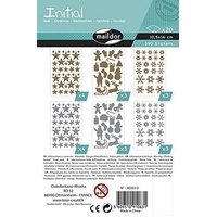 Clairefontaine Maildor Initial (20 Stickerbogen 10,5x16cm, gold/silber Weihnachten) -