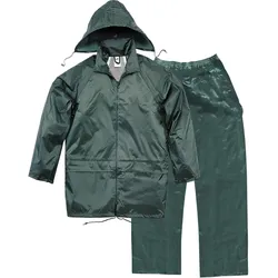 Regenset Jacke + Hose -  L / Grün