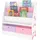 [en.casa] Kinderregal Neda 74 x 71 x 23 cm Holzwerkstoff Einhorn-Motiv weiß/lila/rosa
