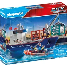 Playmobil City Action Großes Containerschiff mit Zollboot 70769