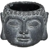 Atmosphera Topf Buddha Zement H9cm - Schwarz