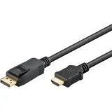 goobay DisplayPort-auf-HDMI-Adapterkabel 2 m Schwarz
