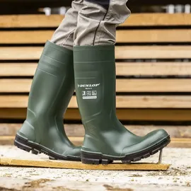 Dunlop Stiefel Work-It Full Safety, Heritage Green PVC SR LO LG,S5,Gr.49