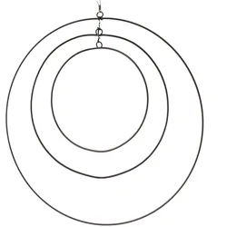 Dekoringe Metallringe mit Aufhängeösen DIY Basteln 30/20/15cm schwarz