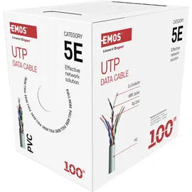 EMOS Datenkabel UTP CAT 5e, PVC Basic, 100m, UTP CAT5e, 100 m), Netzwerkkabel