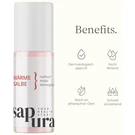 SAPURA Wärmesalbe Roll On 50 ml | Wärmende Salbe für Nacken und Schulter sapura health®