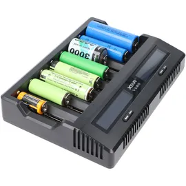 XTAR VC8S 8fach Schnell-Ladegerät für 1-8 Li-Ion 3,6V und 3,7V Akku und NiMH 1,2V Akku, USB-C-Ladeanschluss, max. 8A Gesamtleistung