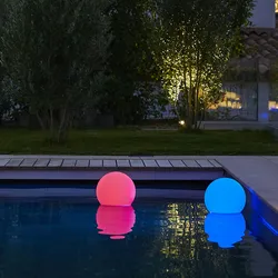2er-Set kabellose LED-Leuchtkugeln D30CM Weiß Lumisky