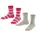 Unisex Kinder Happy Stripe Multipack K So Baumwolle gemustert 2 Paar Grau Light Grey 3400 27-30 30