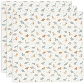 jollein 535-851-67100 Spucktücher/Mundtücher Musselin 3er Pack - Roarsome (70x70cm)