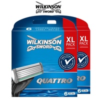 Wilkinson Rasierklingen Quattro XL Pack, Insgesamt 12 Klingen