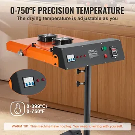 Vevor Schnelltrockner, 6000 W, 485 x 540 mm, Infrarot-IR-Blitztrockner für Siebdruck, 0–750 °F Temperaturregelung, Siebdrucktrockner mit Sensor,
