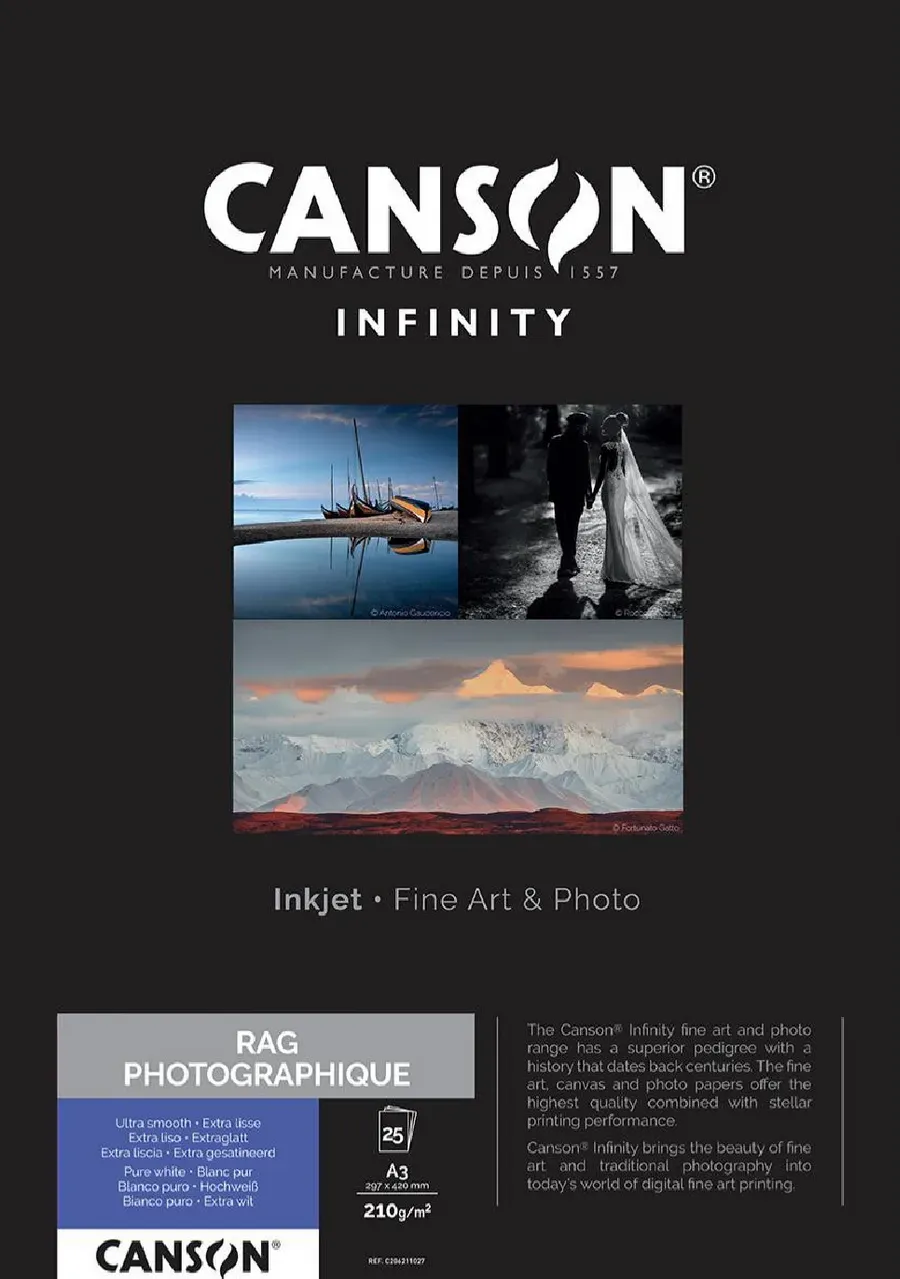 CANSON Infinity Rag Photo II A3 210 g/m2 25 Blatt