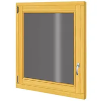 Roro Holzfenster Fichte 88 cm x 98 cm DIN L