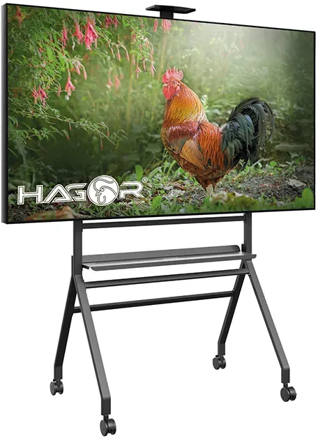 HAGOR BrackIT Stand Scandio Schwarz 8274 - Display-Rollwagen 55-86 - VESA 200×2...