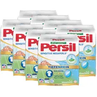 Persil Sensitive Megaperls Tiefenrein 128 Waschladungen (8x 16WL), Waschmittel für Allergiker mit beruhigender Aloe vera für sensible Haut, effektiv von 20 °C bis 95 °C, ECARF-zertifiziert