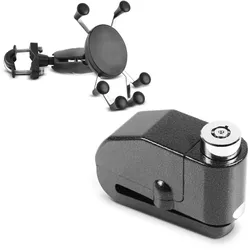 Set: Smartphonehalter SH8 + Bremsscheibenschloss Alarm 120dB Diebstahlschutz