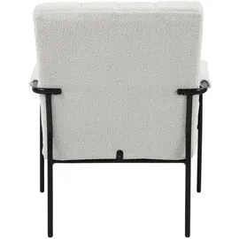 Svita Loungesessel Polstersessel Akzentstuhl Wohnzimmer mit Armlehne Weiß