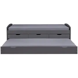 Interlink Kinderbett Lena 90 x 200 cm Kiefer massiv grau lackiert