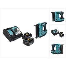 Makita DBN 500 RF Akku Stauchkopfnagler 18 V 15-50 mm mit 2x Akku 3,0 Ah + Ladegerät