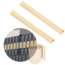 Kadax 2er Set Klemmschienen für Sichtschutzstreifen, Befestigungsclips aus Kunststoff, Klemmstreifen, Clips für Zaunfolie, Endclips (Set, Creme)