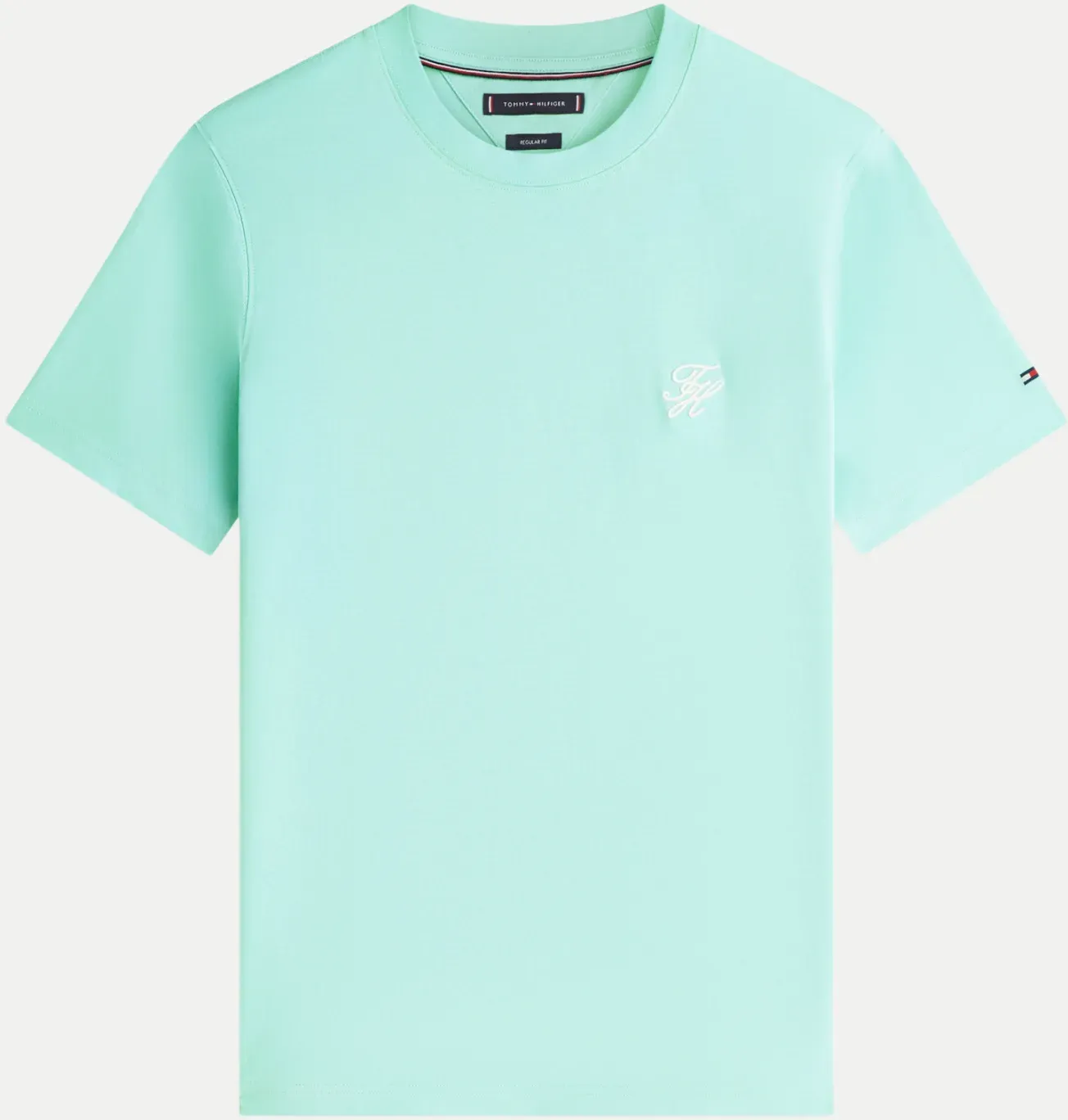 T-Shirt mit Logo-Stickerei Grün XL