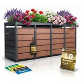 Albatros Mülltonnenbox 4er 120 x 240 cm anthrazit