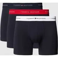 Trunks mit elastischem Bund im 3er-Pack, Marine, S