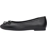 Tommy Hilfiger Damen Ballerinas Smooth Ballet aus Leder, Schwarz (Black), 39