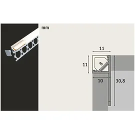 Paulmann LumiTiles LED Strip Profil Frame 1m Aluminium